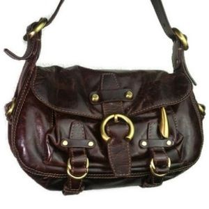 Francesco Biasia brown leather purse handbag